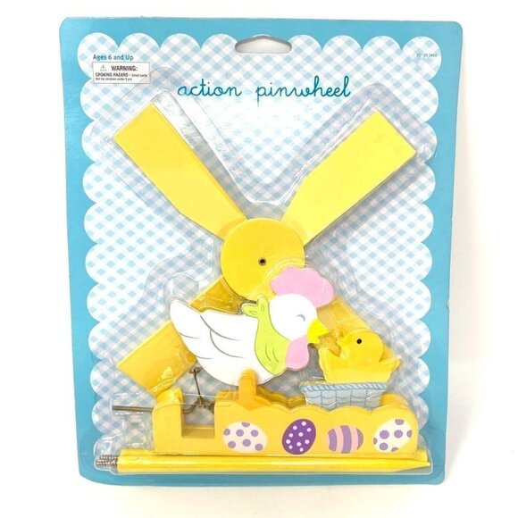 Vintage Target Action Pinwheel Easter Chick Pink Wheel Easter Yard Decor - Picture 3 of 9